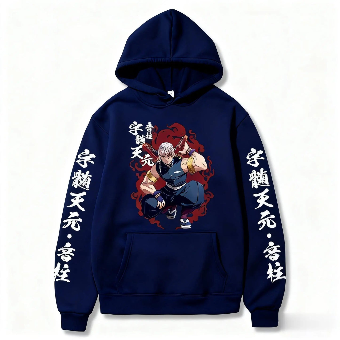 Demon Slayer Tengen Uzui Anime Hoodie Men Women Oversized Pullover Sweatshirt 2026 Autumn Winter New Casual Cosplay Streetwear