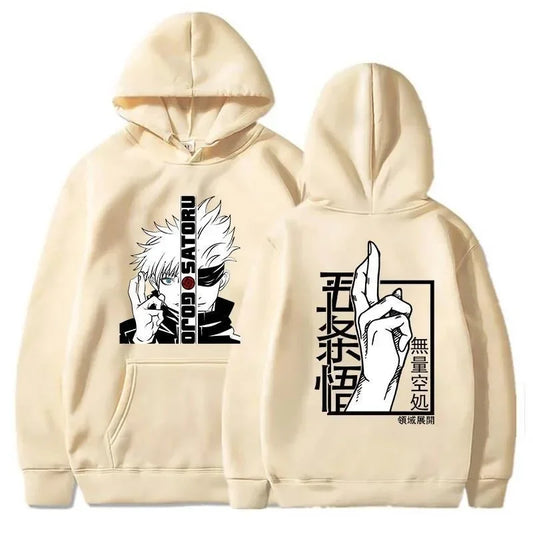 New Anime Sweatshirt Cool Gojo Satoru Graphic Printing Hoodi Men's Fashion Printed Hoodie Casual Top Hoodie Men Hoodie Clothing