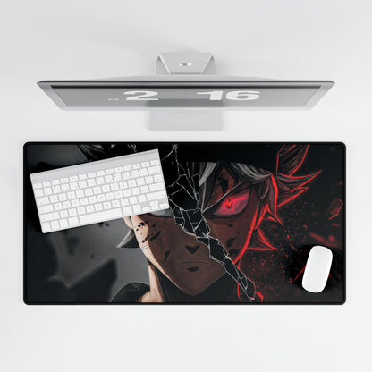 Anime Asta Black Clover Desk Mat — Split Dark/Red Demon Eye Gaming Mouse Pad