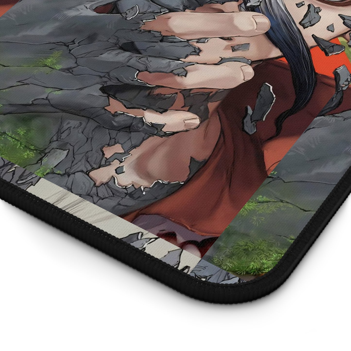 Anime Warrior Desk Mat — Dark Samurai Gaming Mousepad