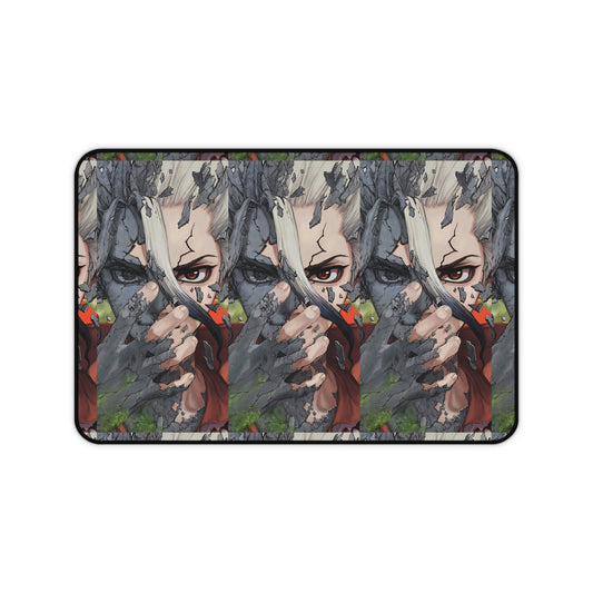 Anime Warrior Desk Mat — Dark Samurai Gaming Mousepad