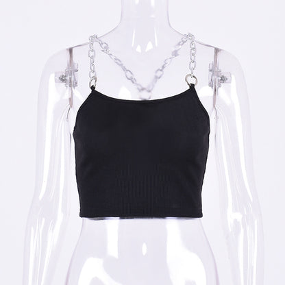 Summer Women's Chain Strap Crop Top Tank Top