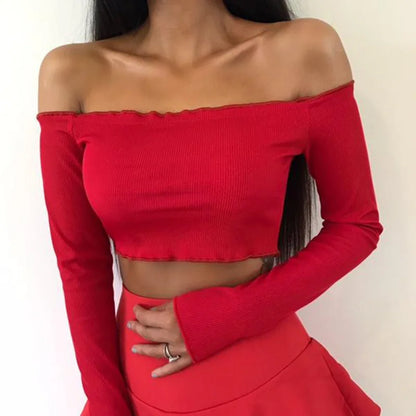 2023 Elegant One-Shoulder Crop Top for Women