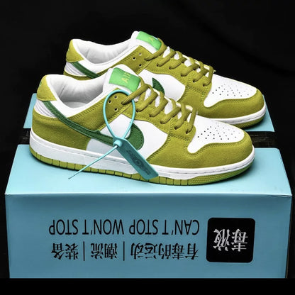 Pure White Dunk AJ1 Low Basketball Shoes for Couples