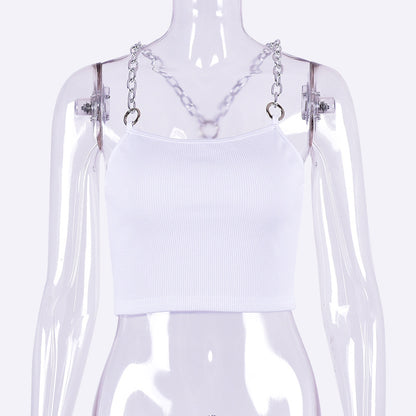 Summer Women's Chain Strap Crop Top Tank Top