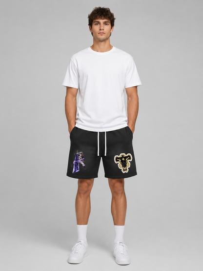 Sun Fade Raw Edge Cotton Shorts