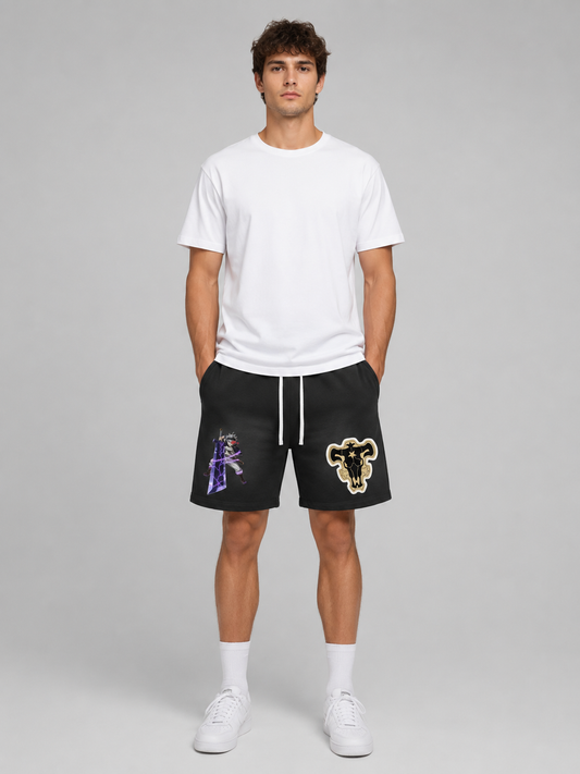 Sun Fade Raw Edge Cotton Shorts