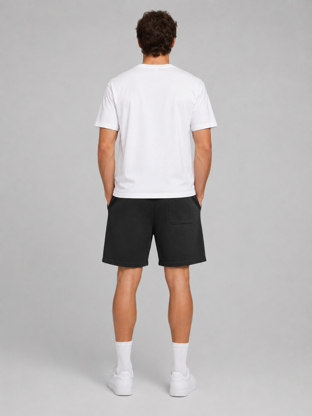 Sun Fade Raw Edge Cotton Shorts