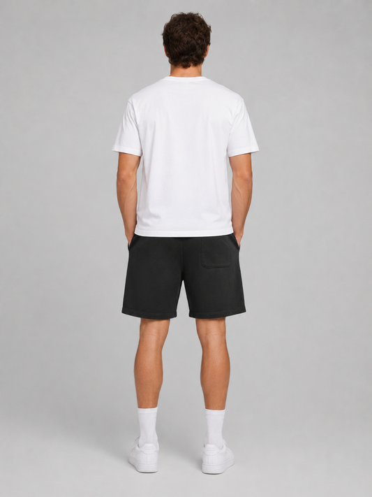 Sun Fade Raw Edge Cotton Shorts