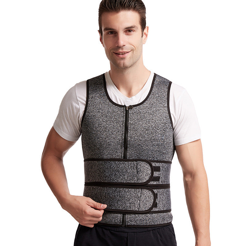 Amazon Men's Sports Body Shaper Neoprene Belly Tinting Vest Sweat-popping Fitness Tunic