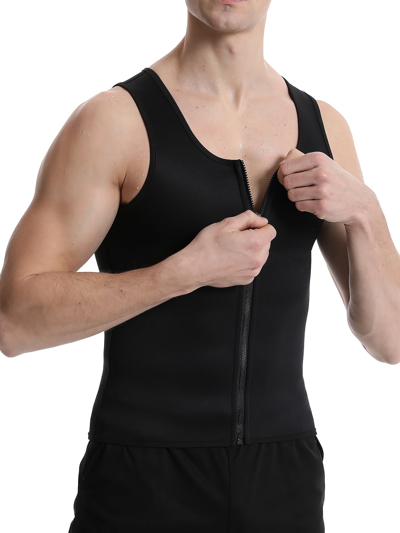 Amazon Men's Sports Body Shaper Neoprene Belly Tinting Vest Sweat-popping Fitness Tunic