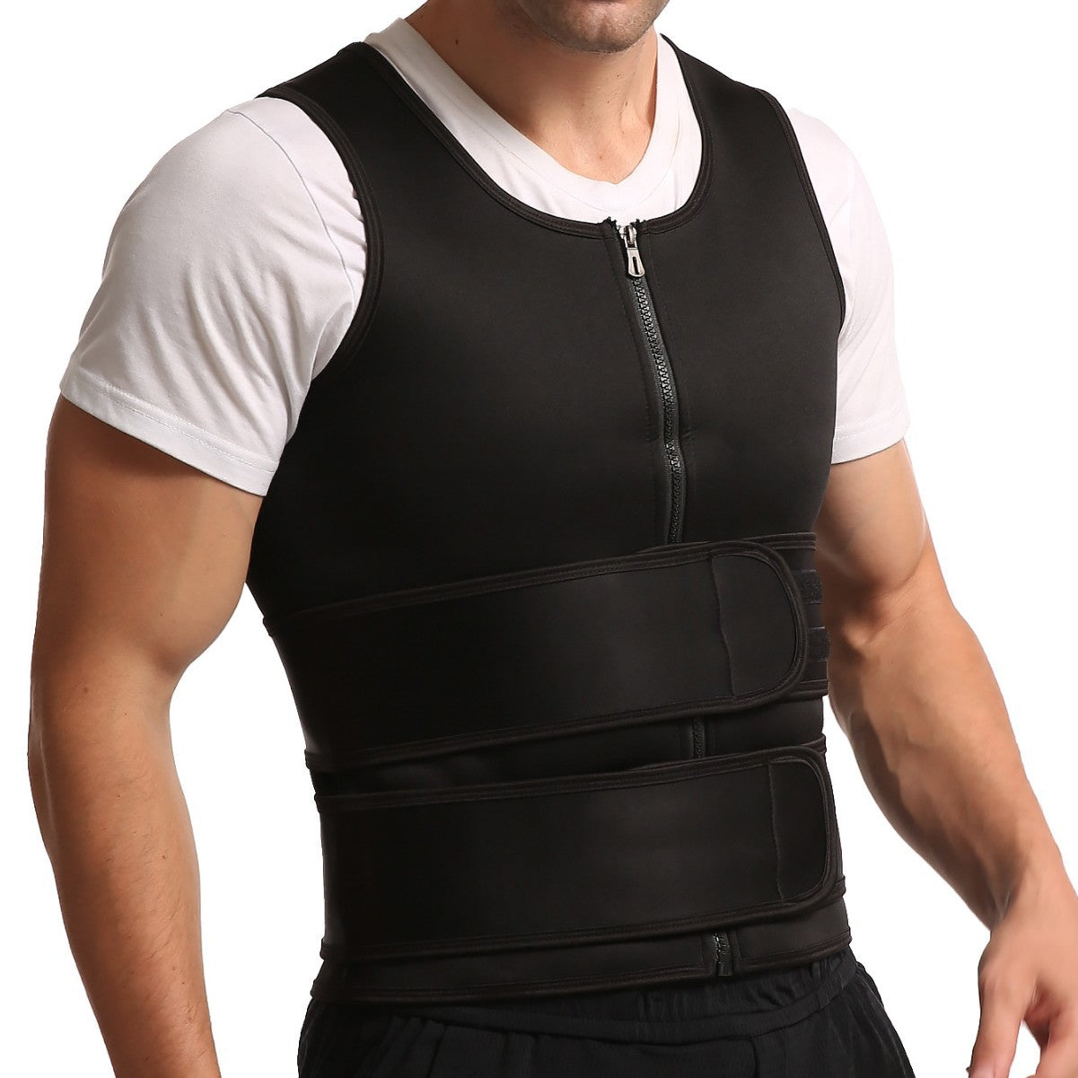 Amazon Men's Sports Body Shaper Neoprene Belly Tinting Vest Sweat-popping Fitness Tunic
