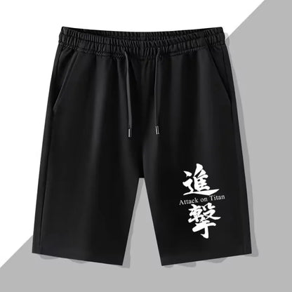 Attack on Giant Anime Shorts Wings of Liberty COS Allen Mikasa Survey Corps Five-Point Pants Men's Summer Fashion Trend Shorts