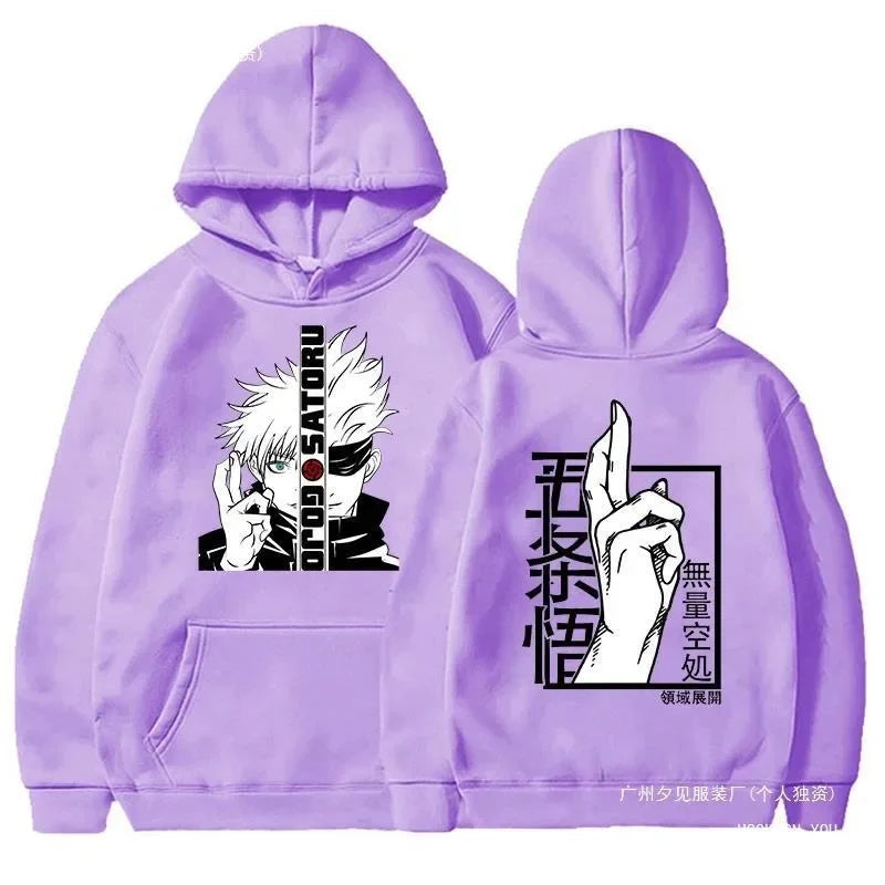 New Anime Sweatshirt Cool Gojo Satoru Graphic Printing Hoodi Men's Fashion Printed Hoodie Casual Top Hoodie Men Hoodie Clothing