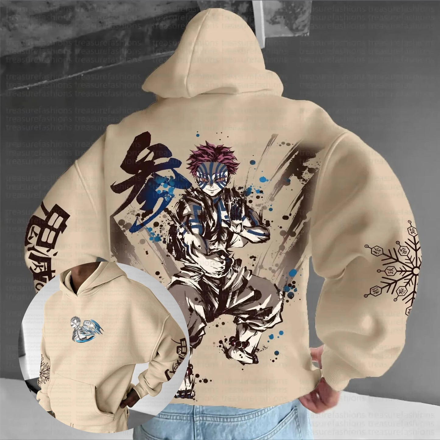 New Anime Trend "Demon Slayer" Hooded Sweatshirt - Women's and Men's Anime Print Street Casual Sportswear