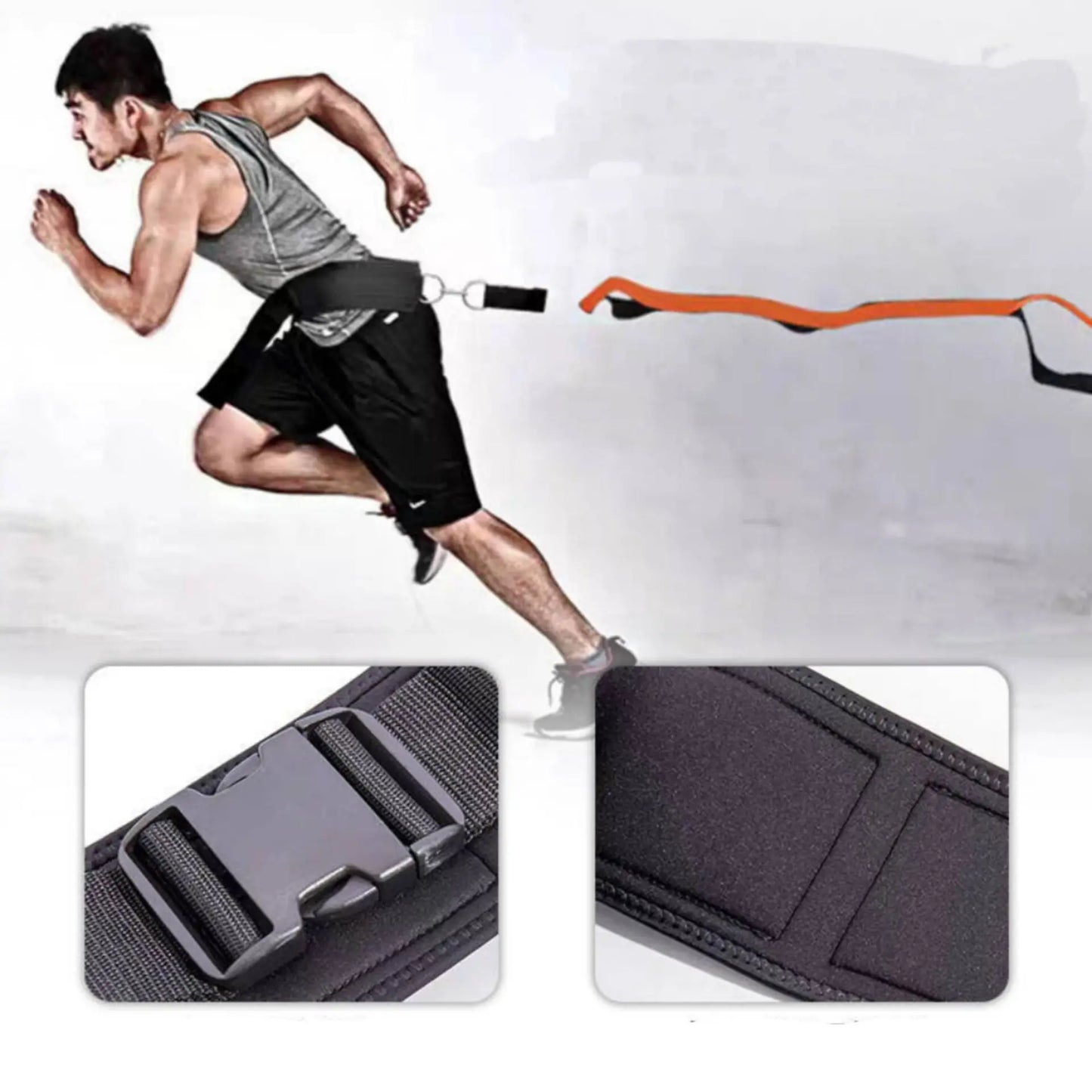 Waist Belt Neoprene Padded Gym Pulley Strap with Rings for Cable Machines Fitness Exercise Speed Agility Resistance Training