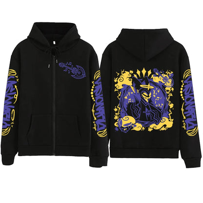 Anime Hazbin-Hotel Zipper Hoodie Man Woman Harajuku Pullover Tops Long Sleeve Streetwear Sweatshirt