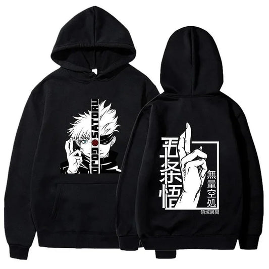 New Anime Sweatshirt Cool Gojo Satoru Graphic Printing Hoodi Men's Fashion Printed Hoodie Casual Top Hoodie Men Hoodie Clothing