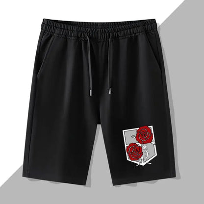 Attack on Giant Anime Shorts Wings of Liberty COS Allen Mikasa Survey Corps Five-Point Pants Men's Summer Fashion Trend Shorts