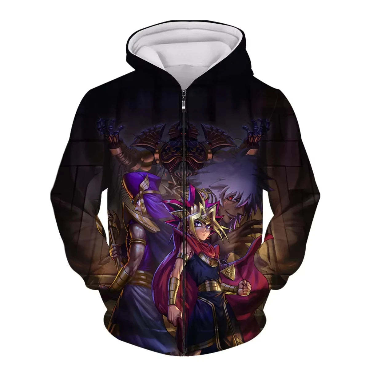 Japanese Anime Yu Gi Oh 3d Print Zip Up Hoodie Men Women Fashion Game Tracksuit Zipper Hoodie Sweatshirt Men Clothes Teen Jacket