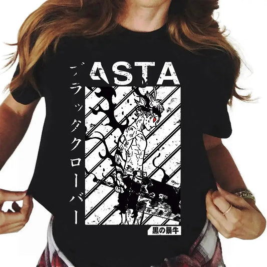 Japanese Anime Black Clover T Shirt Men Women Cartoon Graphic Print Short Sleeve Fashion Casual Plus Size Unisex T Shirt