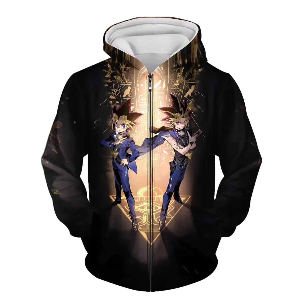 Japanese Anime Yu Gi Oh 3d Print Zip Up Hoodie Men Women Fashion Game Tracksuit Zipper Hoodie Sweatshirt Men Clothes Teen Jacket