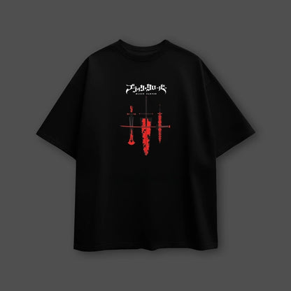 Black Clover Asta T-Shirt Men's Anime Demon Bull Graphic Short Sleeve Crew Neck Casual Streetwear Manga Fan Gift Summer