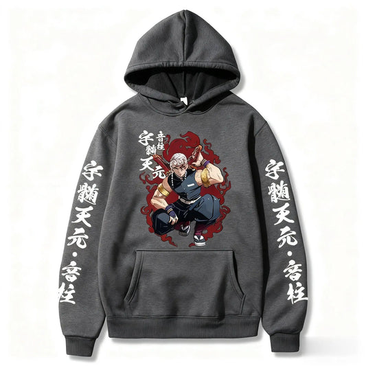 Demon Slayer Tengen Uzui Anime Hoodie Men Women Oversized Pullover Sweatshirt 2026 Autumn Winter New Casual Cosplay Streetwear