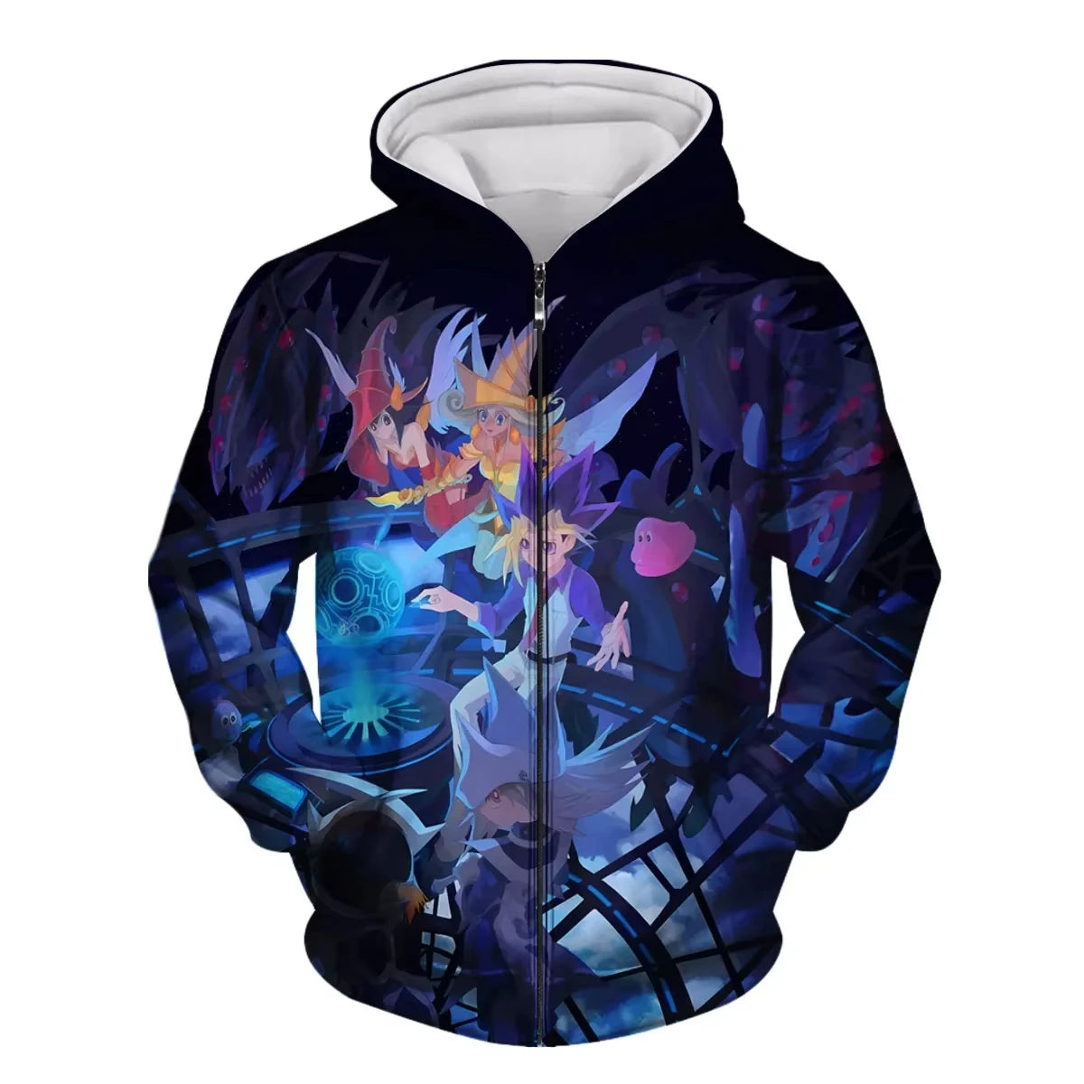 Japanese Anime Yu Gi Oh 3d Print Zip Up Hoodie Men Women Fashion Game Tracksuit Zipper Hoodie Sweatshirt Men Clothes Teen Jacket