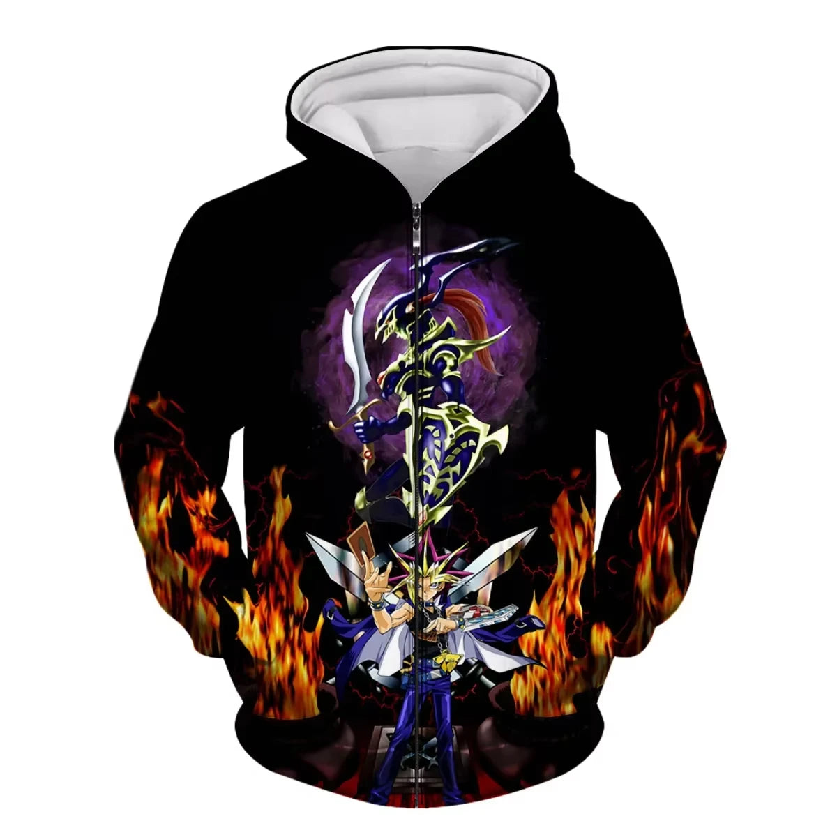 Japanese Anime Yu Gi Oh 3d Print Zip Up Hoodie Men Women Fashion Game Tracksuit Zipper Hoodie Sweatshirt Men Clothes Teen Jacket
