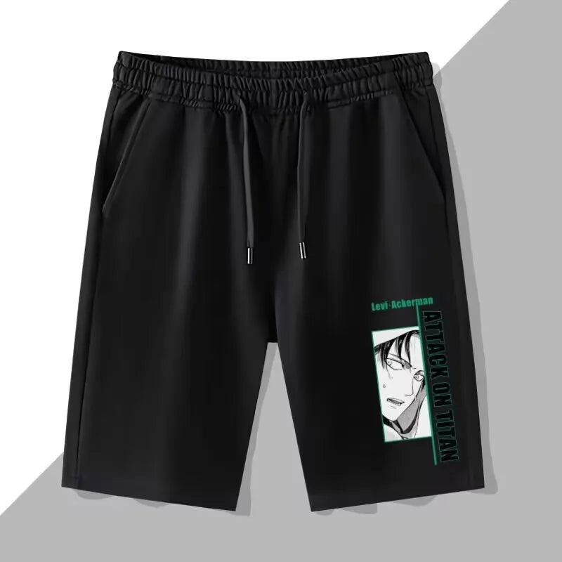 Attack on Giant Anime Shorts Wings of Liberty COS Allen Mikasa Survey Corps Five-Point Pants Men's Summer Fashion Trend Shorts