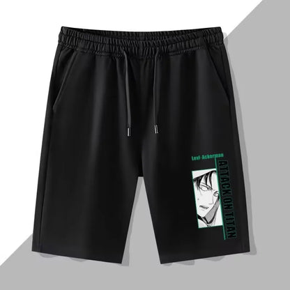 Attack on Giant Anime Shorts Wings of Liberty COS Allen Mikasa Survey Corps Five-Point Pants Men's Summer Fashion Trend Shorts