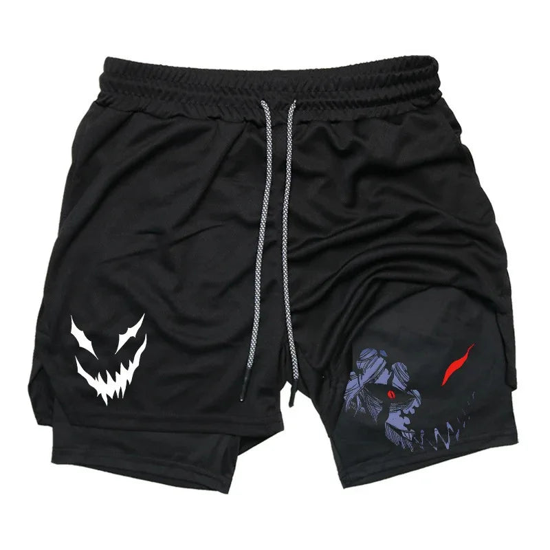 Black Clover Asta Demon Fashion 2025 New Form Black Shorts Men Cotton Casual Summer Streetwear Anime Graphic Print Workout Pants