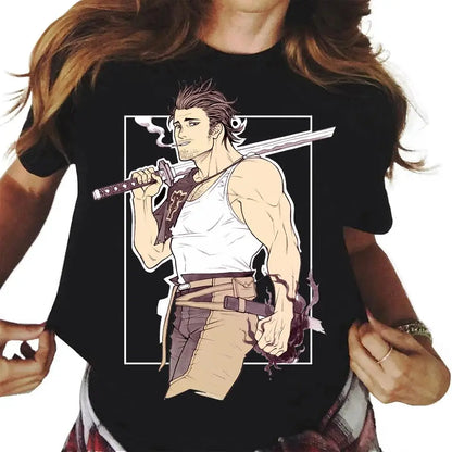 Japanese Anime Black Clover T Shirt Men Women Cartoon Graphic Print Short Sleeve Fashion Casual Plus Size Unisex T Shirt