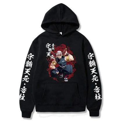 Demon Slayer Tengen Uzui Anime Hoodie Men Women Oversized Pullover Sweatshirt 2026 Autumn Winter New Casual Cosplay Streetwear