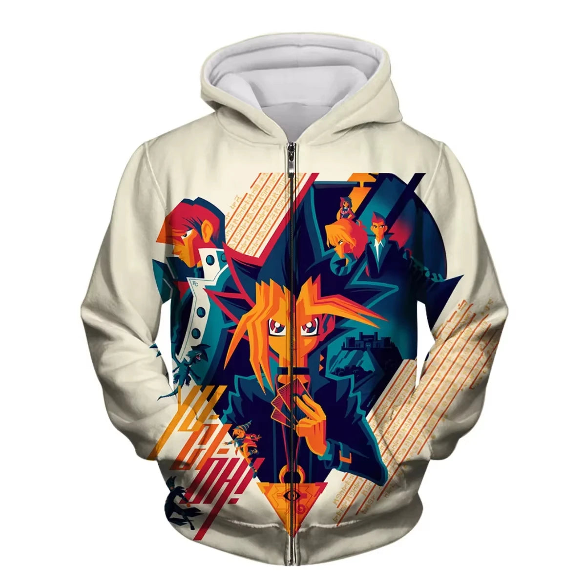 Japanese Anime Yu Gi Oh 3d Print Zip Up Hoodie Men Women Fashion Game Tracksuit Zipper Hoodie Sweatshirt Men Clothes Teen Jacket