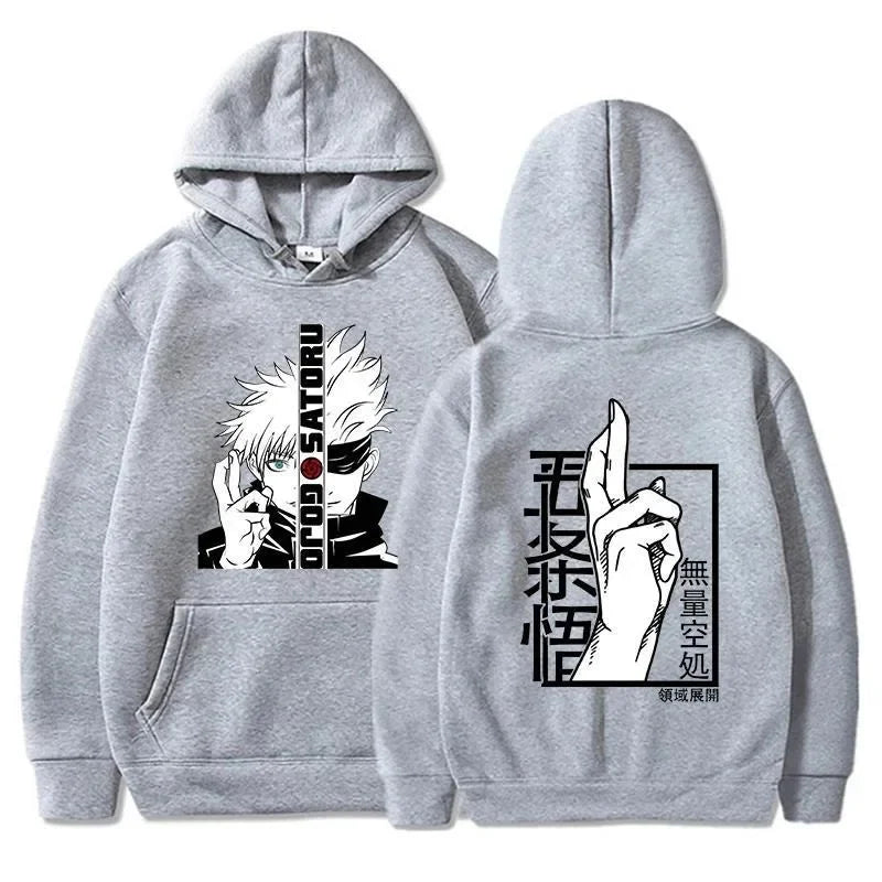 New Anime Sweatshirt Cool Gojo Satoru Graphic Printing Hoodi Men's Fashion Printed Hoodie Casual Top Hoodie Men Hoodie Clothing