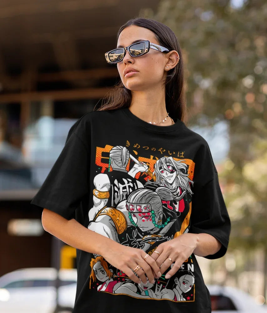 Uzui Tengen T-Shirt Demon Slayer Kimetsu No Yaiba Anime Sweater Soft Tee