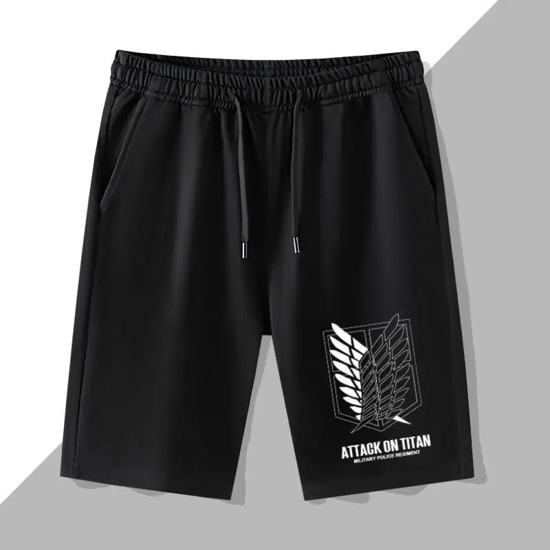 Attack on Giant Anime Shorts Wings of Liberty COS Allen Mikasa Survey Corps Five-Point Pants Men's Summer Fashion Trend Shorts