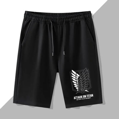 Attack on Giant Anime Shorts Wings of Liberty COS Allen Mikasa Survey Corps Five-Point Pants Men's Summer Fashion Trend Shorts