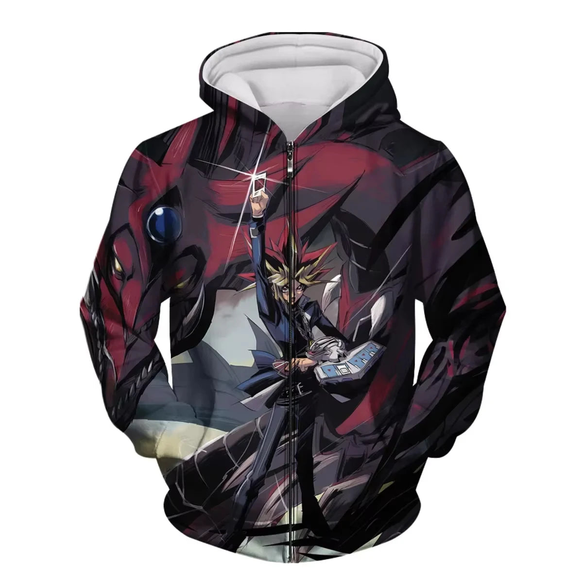 Japanese Anime Yu Gi Oh 3d Print Zip Up Hoodie Men Women Fashion Game Tracksuit Zipper Hoodie Sweatshirt Men Clothes Teen Jacket