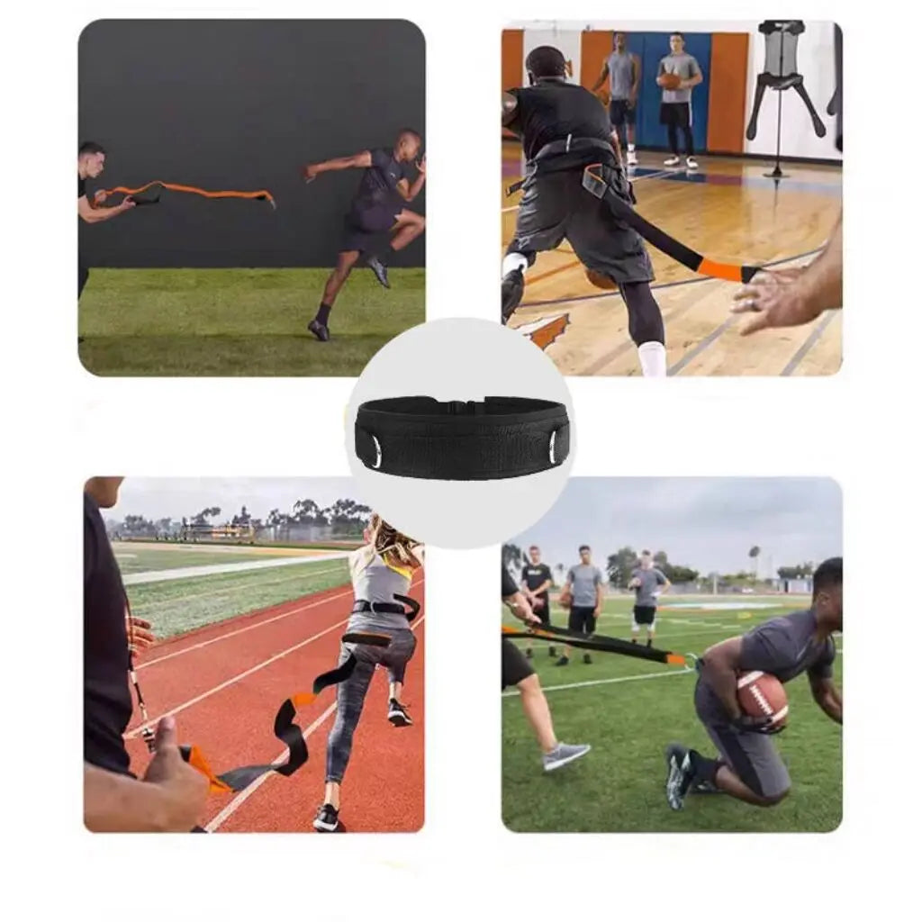 Waist Belt Neoprene Padded Gym Pulley Strap with Rings for Cable Machines Fitness Exercise Speed Agility Resistance Training