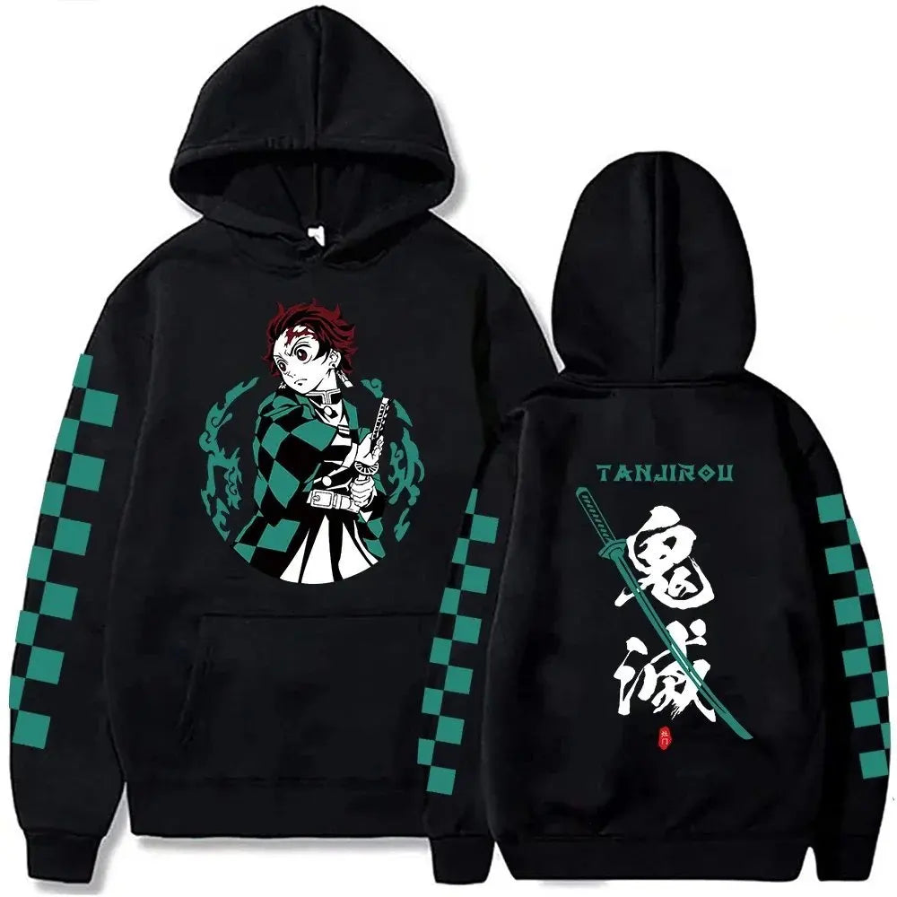 Demon Slayer Kanroji Mitsuri Anime Hoodie Sweater Unisex Cotton Hooded Sweatshirt Autumn Winter Y2k Streetwear Long Sleeve Tops