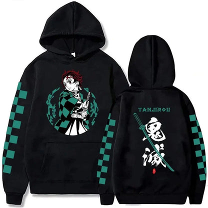 Demon Slayer Kanroji Mitsuri Anime Hoodie Sweater Unisex Cotton Hooded Sweatshirt Autumn Winter Y2k Streetwear Long Sleeve Tops