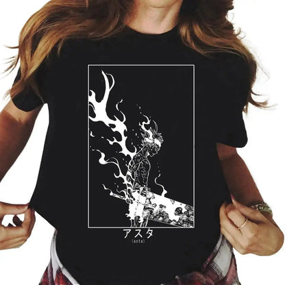 Japanese Anime Black Clover T Shirt Men Women Cartoon Graphic Print Short Sleeve Fashion Casual Plus Size Unisex T Shirt