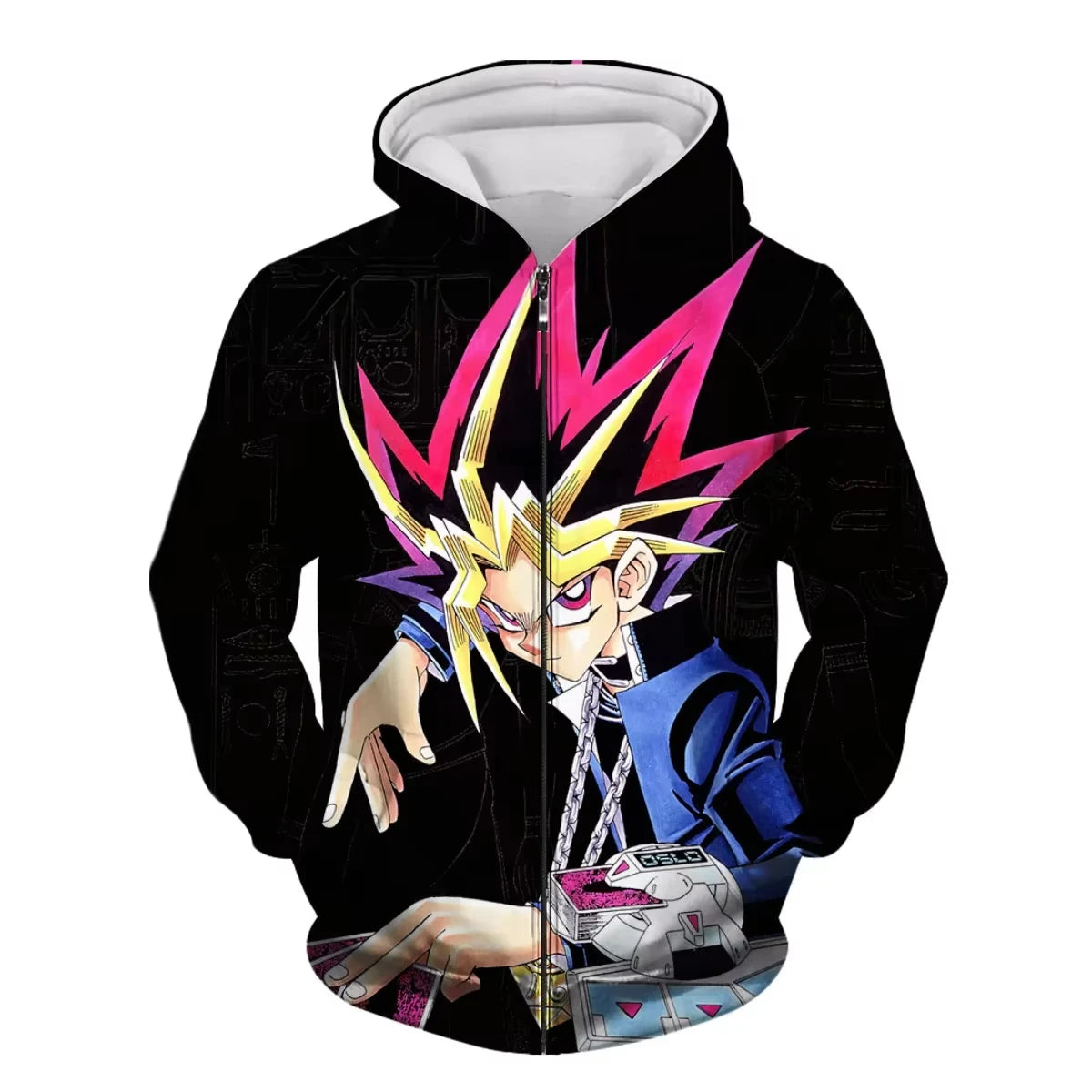 Japanese Anime Yu Gi Oh 3d Print Zip Up Hoodie Men Women Fashion Game Tracksuit Zipper Hoodie Sweatshirt Men Clothes Teen Jacket