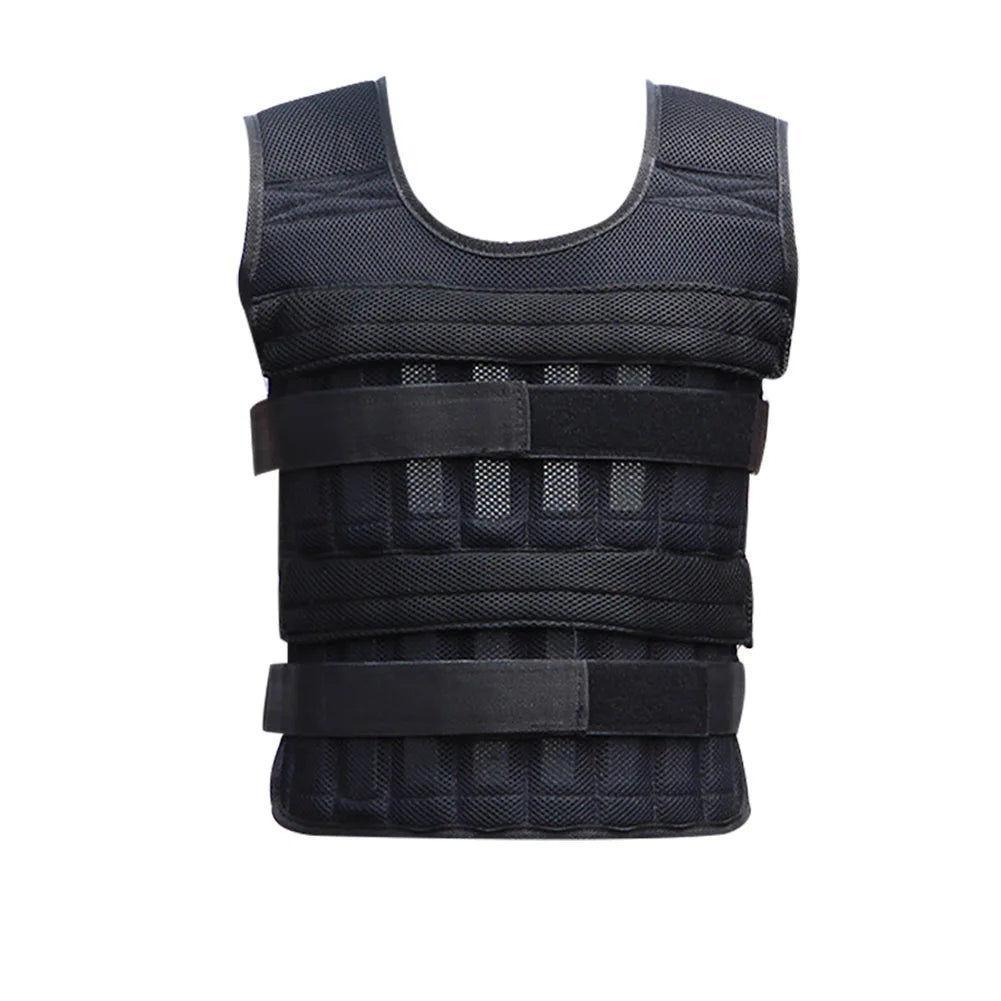 20kg Adjustable Weighted Vest,Empty Bag Fitness Running Vest for Men Women,Black Physical Training Clothing for Boxing