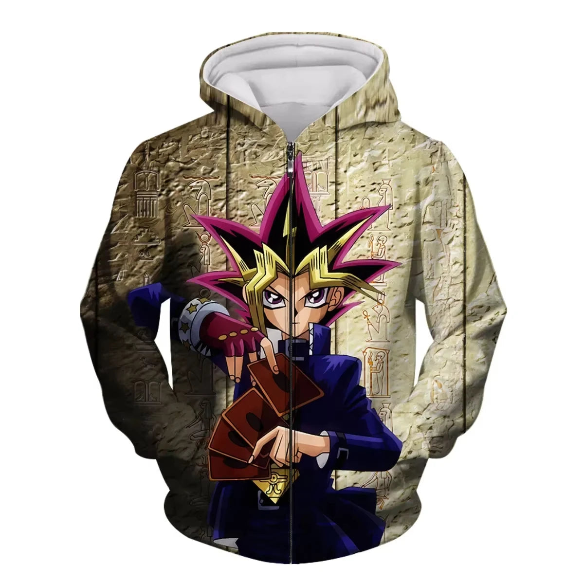 Japanese Anime Yu Gi Oh 3d Print Zip Up Hoodie Men Women Fashion Game Tracksuit Zipper Hoodie Sweatshirt Men Clothes Teen Jacket
