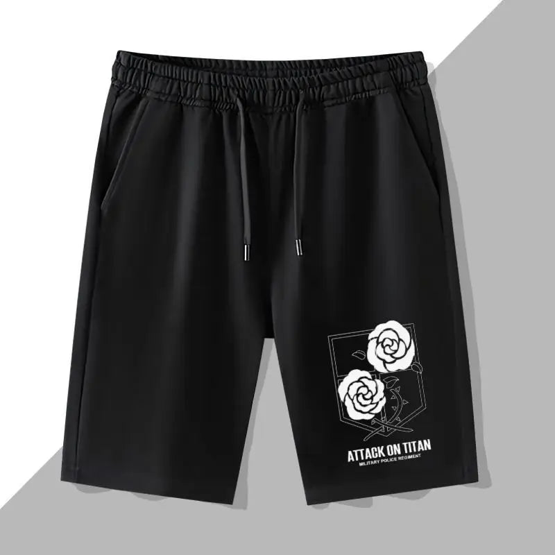 Attack on Giant Anime Shorts Wings of Liberty COS Allen Mikasa Survey Corps Five-Point Pants Men's Summer Fashion Trend Shorts