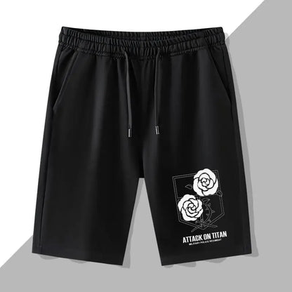 Attack on Giant Anime Shorts Wings of Liberty COS Allen Mikasa Survey Corps Five-Point Pants Men's Summer Fashion Trend Shorts